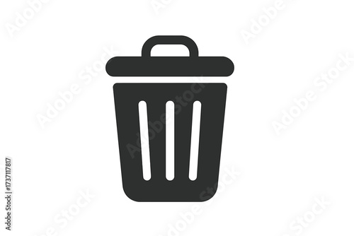 Trash can icon vector. Symbol for delete, remove, and discard. Garbage bin pictogram. Flat illustration for website design, logo, app, and UI. Recycle and waste concept.