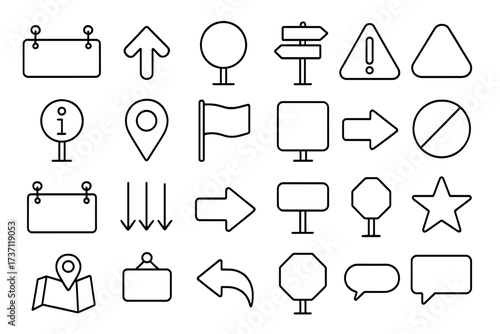 Microphone USB cable camera chip line icon set, editable stroke vector collection for infographics articles books flyers banners, technology outline symbols