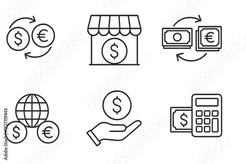 Plumbing outline icon collection, editable stroke vector set with transparent background, cartoon style plumbing tools and signs for infographics, books, flyers, banners, plumbing service symbols