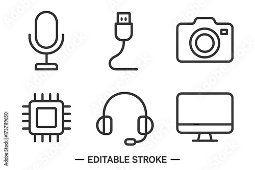 Editable Progress Bar Growth Diagram Icon Collection with Simple Design, Perfect for Infographics, Articles, Books, Flyers, Banners, Vector Cartoon Illustration