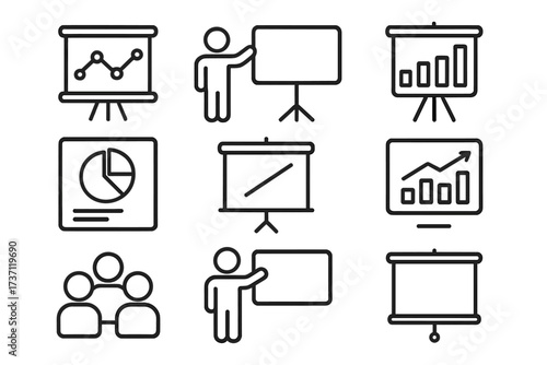 Star outline icon collection, editable stroke, perfect for infographics, articles, books, flyers, banners, vector cartoon illustration with transparent background design