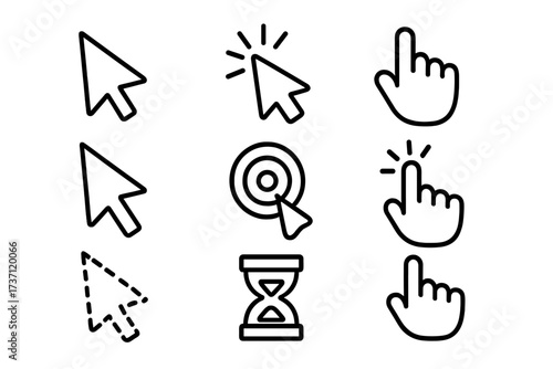 Editable stroke traffic cone vector outline icons collection, perfect for infographics, articles, books, flyers, banners, cartoon style transparent background