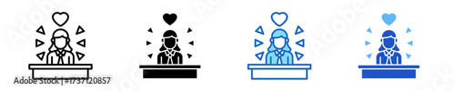 Self Esteem Icon Set Multiple Style Collection	