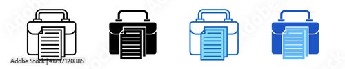 Suitcase Icon Set Multiple Style Collection	