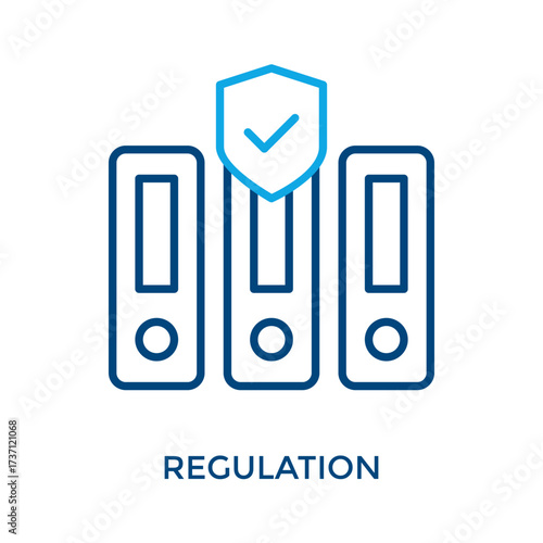 Regulation Icon Outline Color Style. Vector Illustration For Graphic Design