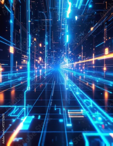 Digital network visualization abstract backdrop for futuristic technology