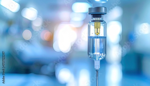 Light bulb in glass against blue sky background
