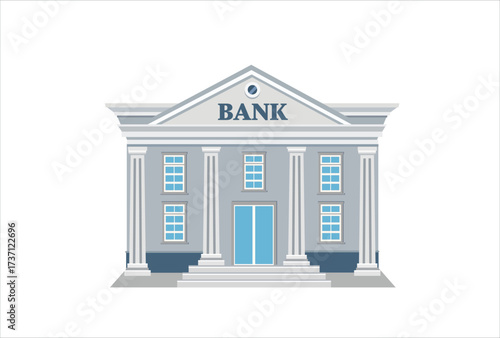 icon logo sign bank concept vector template element building vector illustration with flat design style
