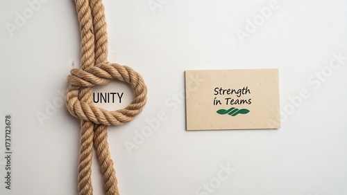 Wallpaper Mural Unity Concept With Rope Knot Symbolizing Strength In Teams And Collaboration For Successful Group Efforts And Projects Torontodigital.ca