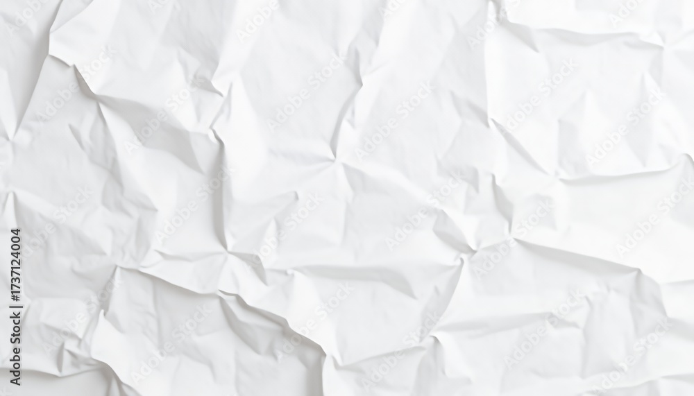 Obraz premium White crumpled paper texture background image