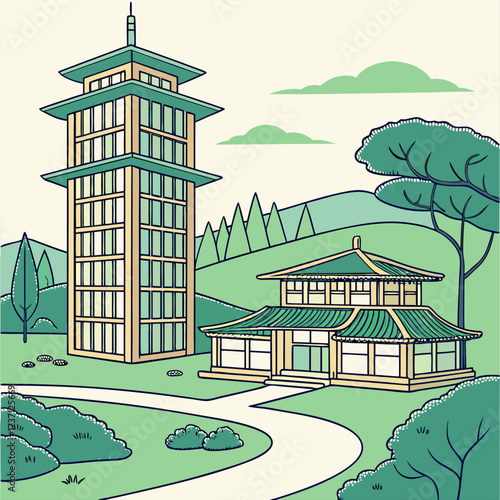 vector illustration of a city
