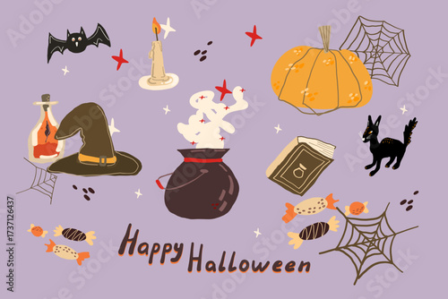 Vintage floral greeting card template vector illustration