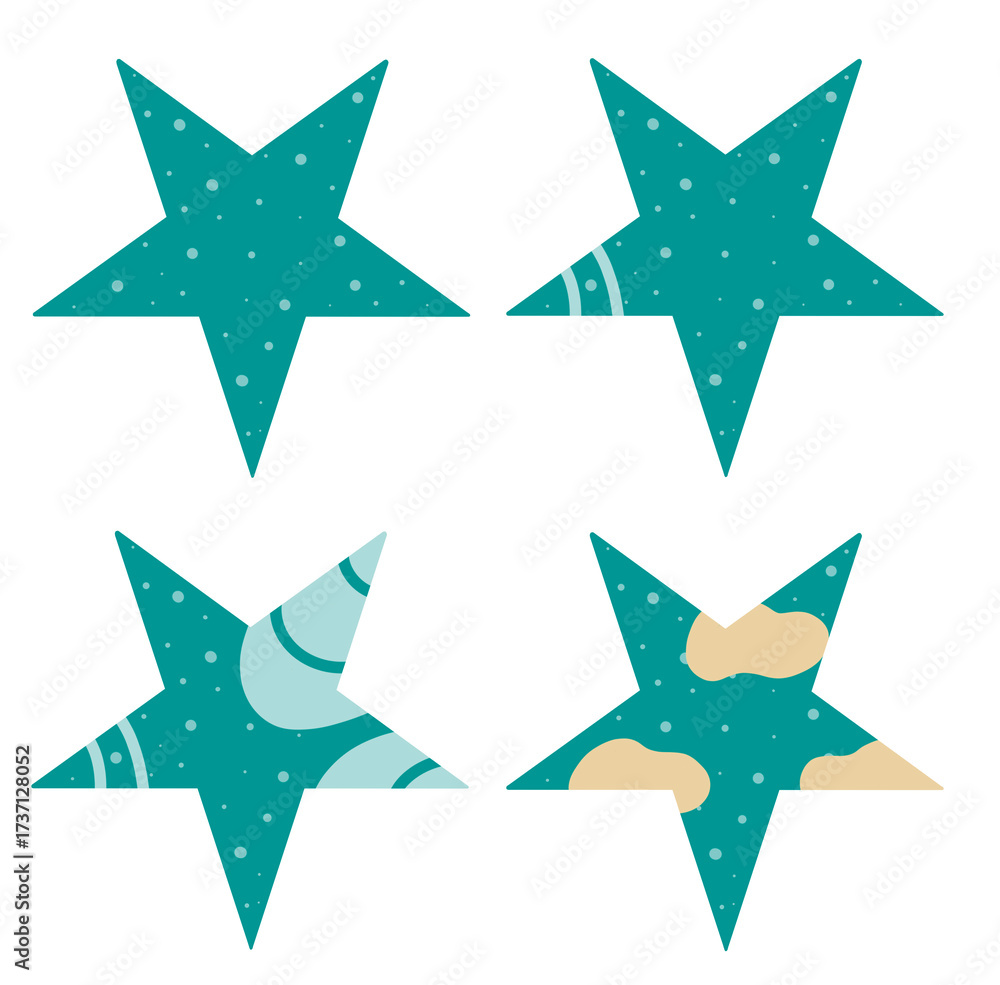 Obraz premium set of star icons
