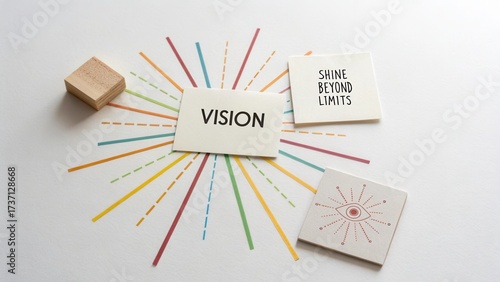 Wallpaper Mural Vision Concept with Inspirational Quotes and Graphics for Motivation and Personal Growth on White Background Torontodigital.ca