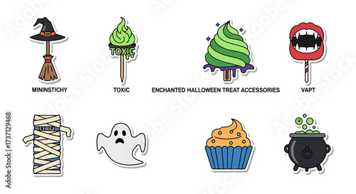 halloween treat accessories fun halloween themed sweets and goodies for party invitations cards decorations and holiday promotions