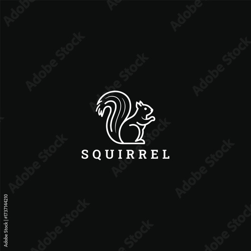 Squirrel logo vector icon template design