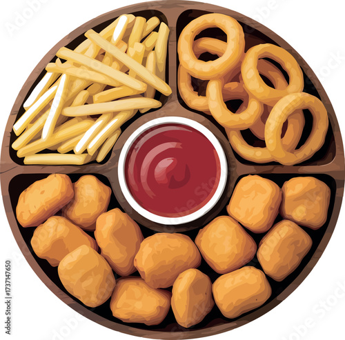 sausages and chips on a plate