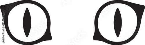 Cat Eyes Symbol Illustration Isolated Vector for App and Website.