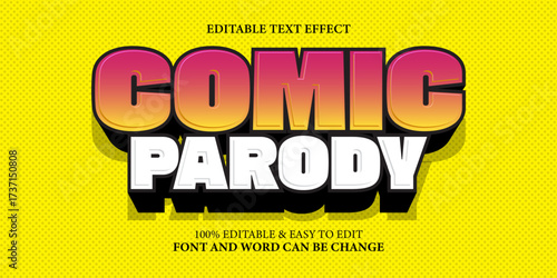 Comic 3d style editable text effect