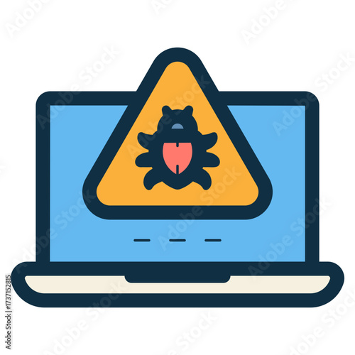 warning internet malware icon