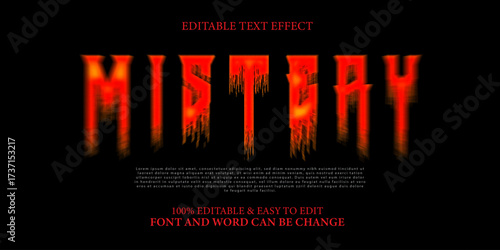 Movie template text effect mystery text style