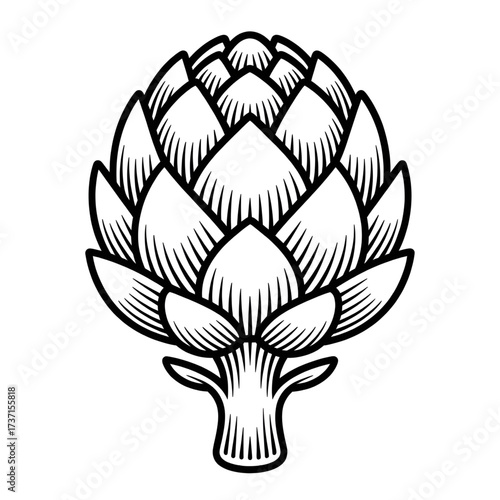 Artichoke Vegetable Coloring Page for Kids: Healthy Food, Garden, and Nature Scene Printable