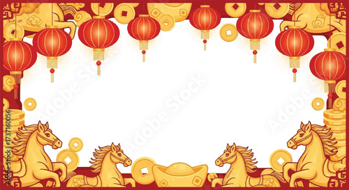 Adorable cartoon sheep frame a square, decorated with ribbons, bows, hearts, and stars, radiating light.
