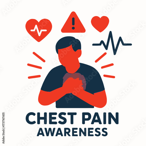  Experiencing Chest attack Illustration