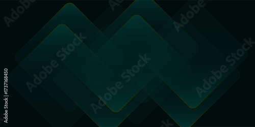 Dark green abstract background with gold lines and shadow. Luxury shiny good nice art illustrations layout modern