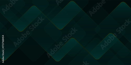Dark green abstract background with gold lines and shadow. Luxury shiny good nice art illustrations layout