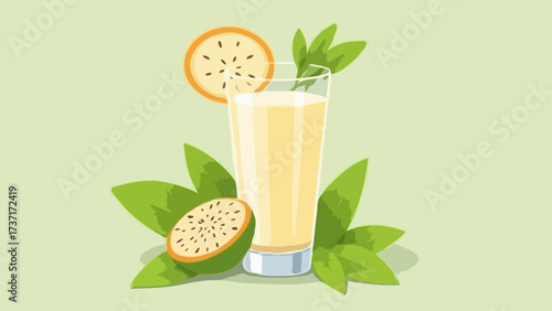 Glass of fresh milk and kiwi fruit juice beverage isolated on white for a healthy diet refreshment