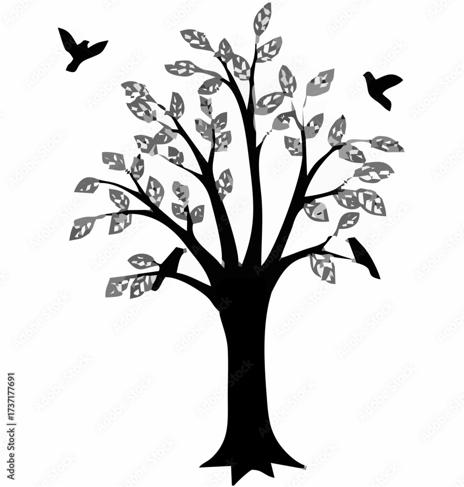 Obraz premium Tree Silhouette Vector.eps