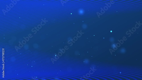 Abstract glowing blue lines on a black background with bokeh effect. Suitable for technology-themed designs and digital backgrounds.