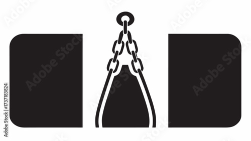 Powerful punching bag ready for a workout, inspiring fitness and determination, perfect for gym promotions and athletic designs, scalable vector graphic