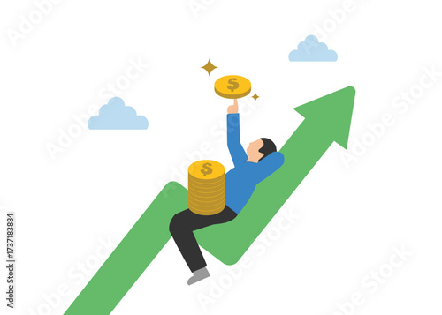 Payday. Successful investments can yield greater profits or easy growth.
