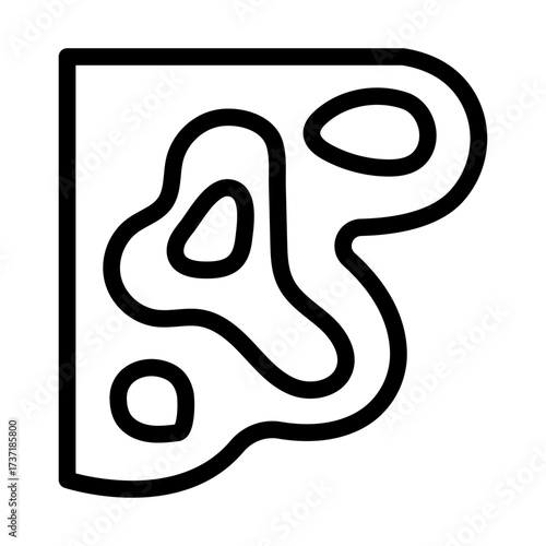 Partial Heatmap Area Line Icon of Heatmaps Icon Set