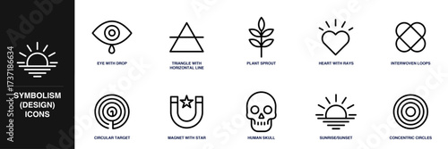 Symbolism (Design) Line Icon Set