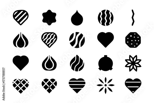 Wallpaper Mural Collection of various abstract shapes in vector Torontodigital.ca