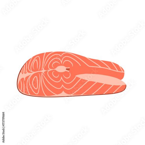 raw salmon steak