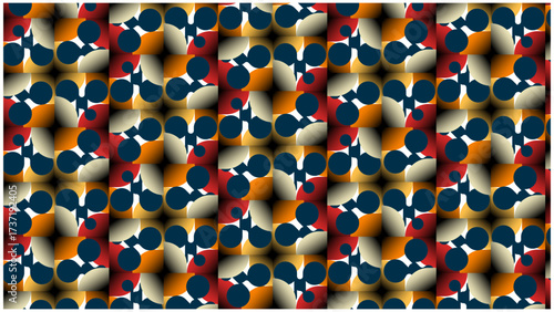 seamless pattern with imperfect round