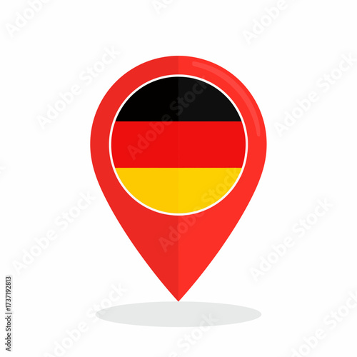 Free Download Germany Location Pin A Vector Illustration of the German Flag within a Map Marker - GFXLoad