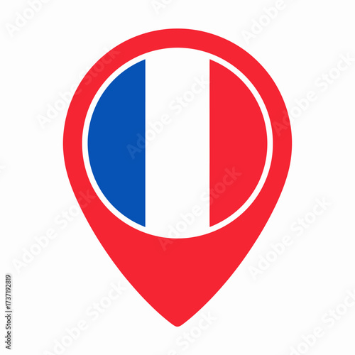 French Flag in a Location Pin A Symbol of France on a Map, Indicating Travel or Destination Free Download French Flag in a Location Pin A Symbol of France on a Map, Indicating Travel or Destination - GFXLoad