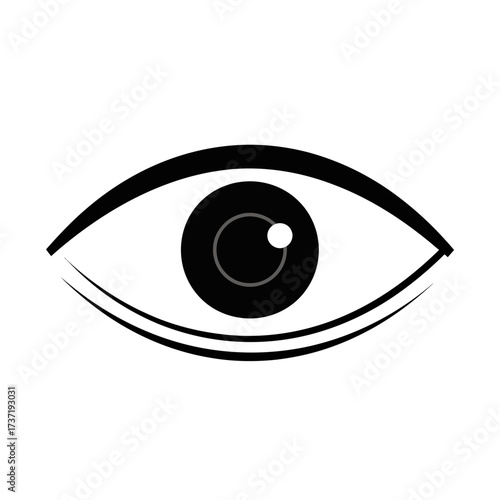 Minimalist Eye Illustration Symbol of Vision, Perception and Clarity