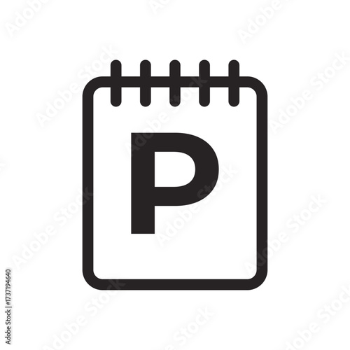 Project Notebook Line Icon of Prototyping Tools Icon Set