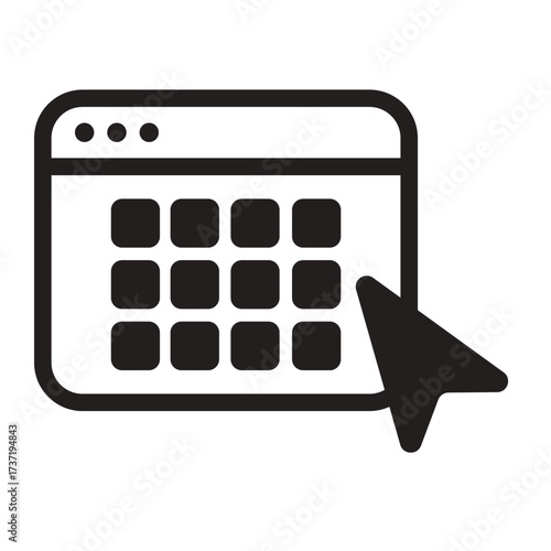 Grid Selection Line Icon of Component Libraries Icon Set