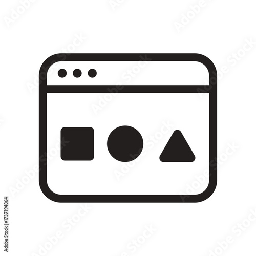 Shape Library Line Icon of Component Libraries Icon Set