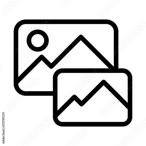 Image Overlay Line Icon of Photo Manipulation Icon Set