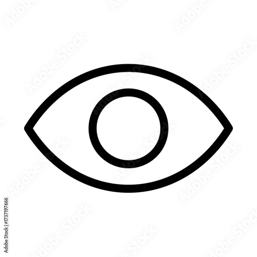 Eye View Line Icon of Heuristic Evaluation Icon Set