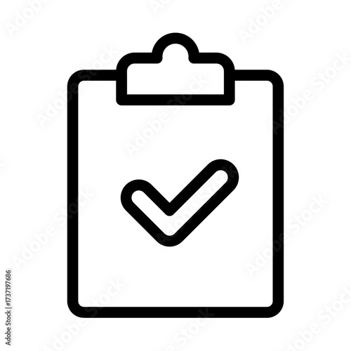 Clipboard Check Line Icon of Heuristic Evaluation Icon Set