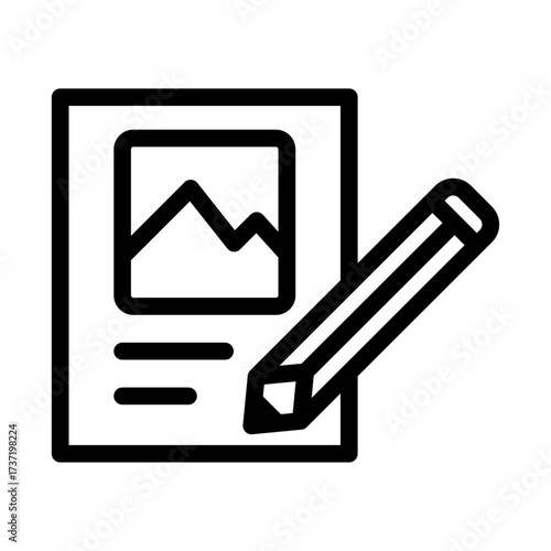 Story Draft Line Icon of Storytelling (Design) Icon Set